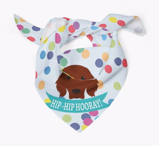 Hip-Hip Hooray! : Personalised {breedFullName} Bandana