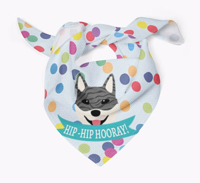 Hip-Hip Hooray! : Personalized {breedFullName} Bandana