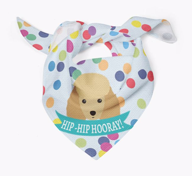 Hip-Hip Hooray! : Personalised {breedFullName} Bandana