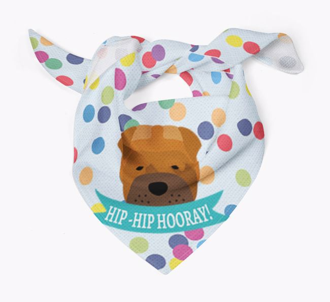 Hip-Hip Hooray! : Personalized {breedFullName} Bandana