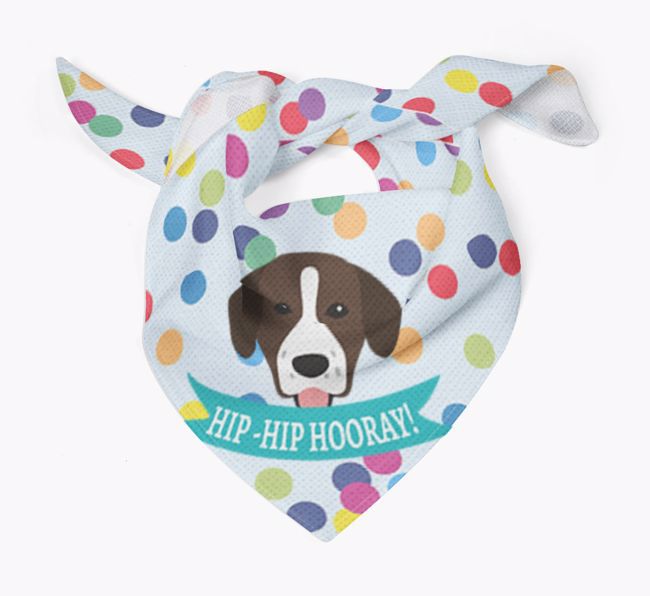 Hip-Hip Hooray! : Personalized {breedFullName} Bandana