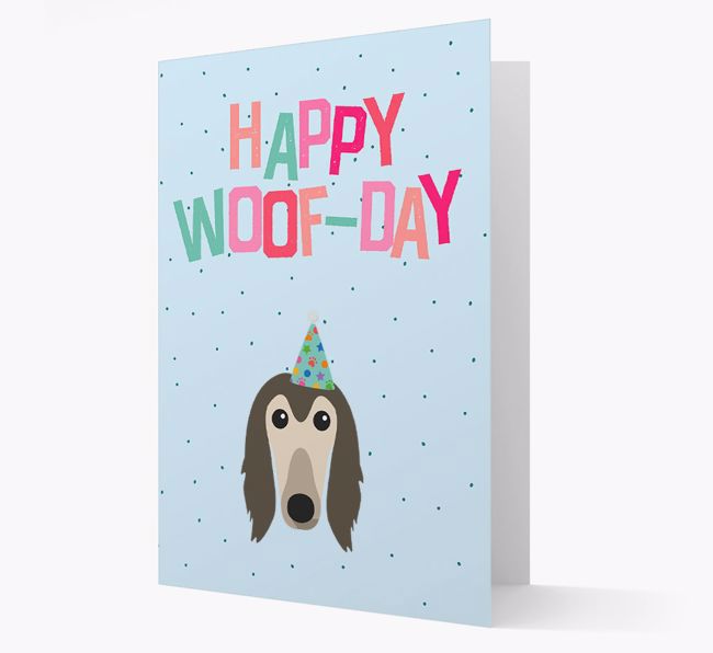 'Happy Woofday' Card with {breedFullName} Icon