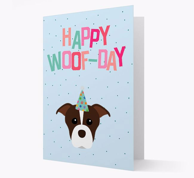 'Happy Woofday' Card with {breedFullName} Icon