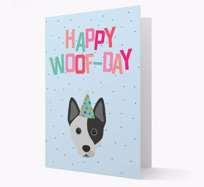 'Happy Woofday' Card with {breedFullName} Icon