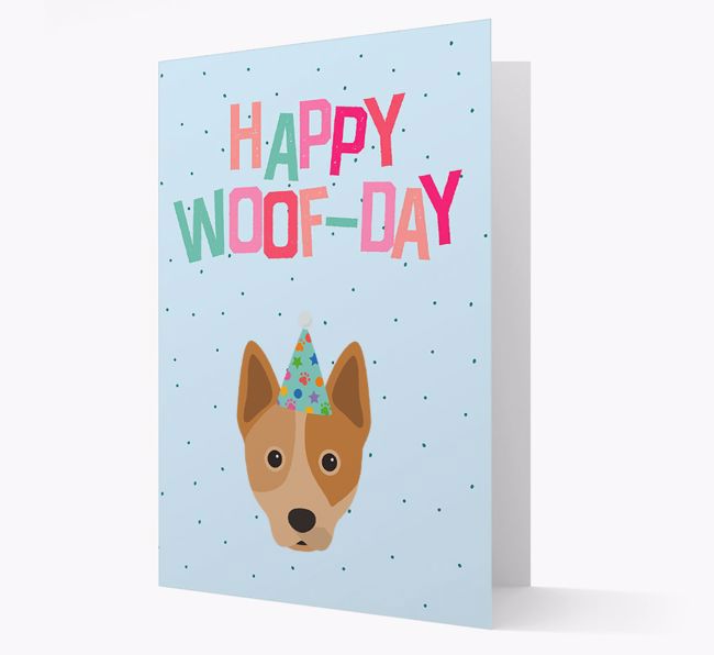 'Happy Woofday' Card with {breedFullName} Icon