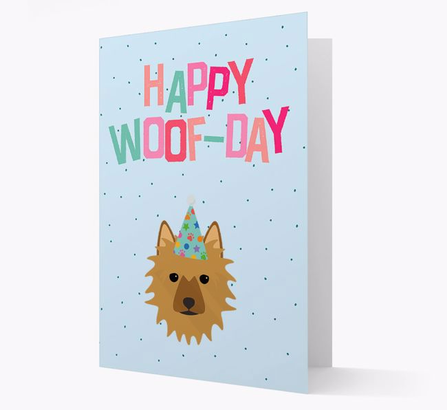 'Happy Woofday' Card with {breedFullName} Icon