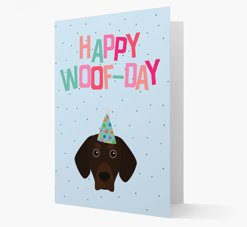 'Happy Woofday' - Personalized {breedFullName} Card- front