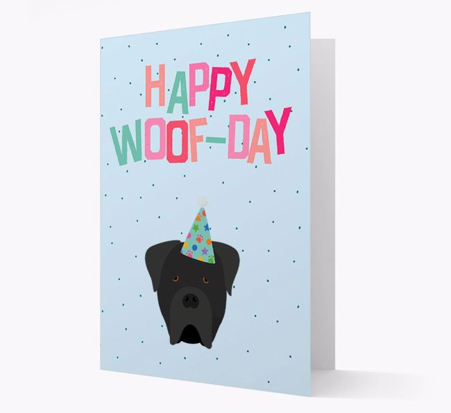 'Happy Woofday' Card with {breedFullName} Icon