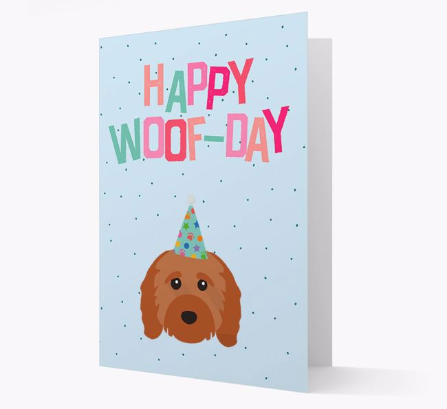 'Happy Woofday' Card with {breedFullName} Icon