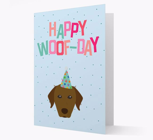 'Happy Woofday' Card with {breedFullName} Icon