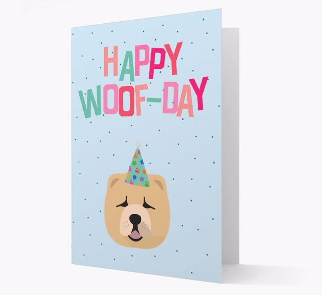 'Happy Woofday' Card with {breedFullName} Icon