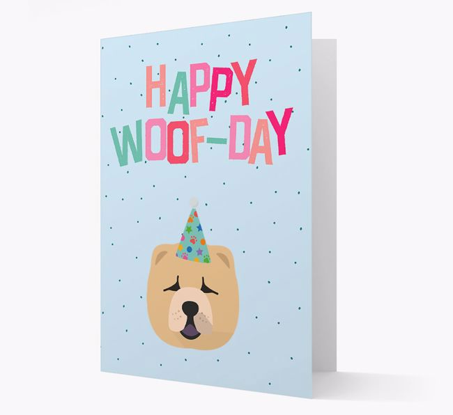 'Happy Woofday' Card with {breedFullName} Icon