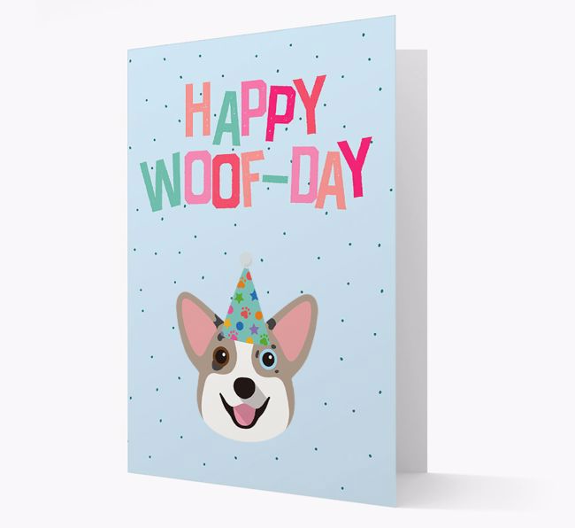 'Happy Woofday' Card with {breedFullName} Icon