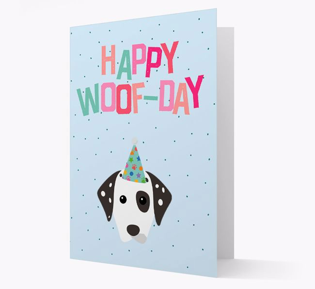 'Happy Woofday' Card with {breedFullName} Icon