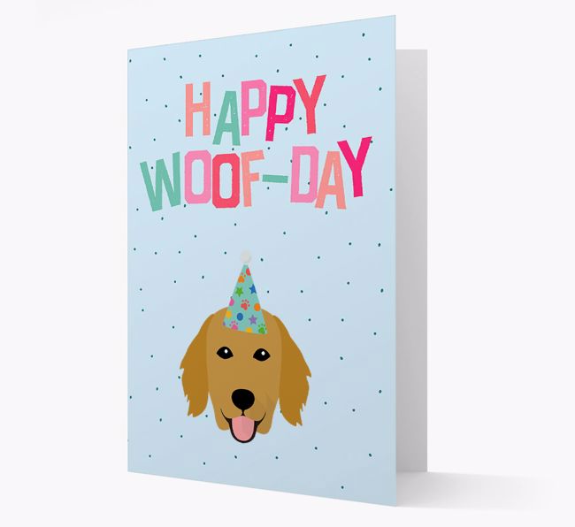 'Happy Woofday' Card with {breedFullName} Icon