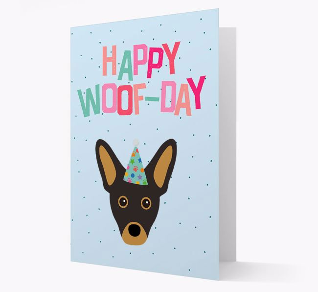 'Happy Woofday' Card with {breedFullName} Icon