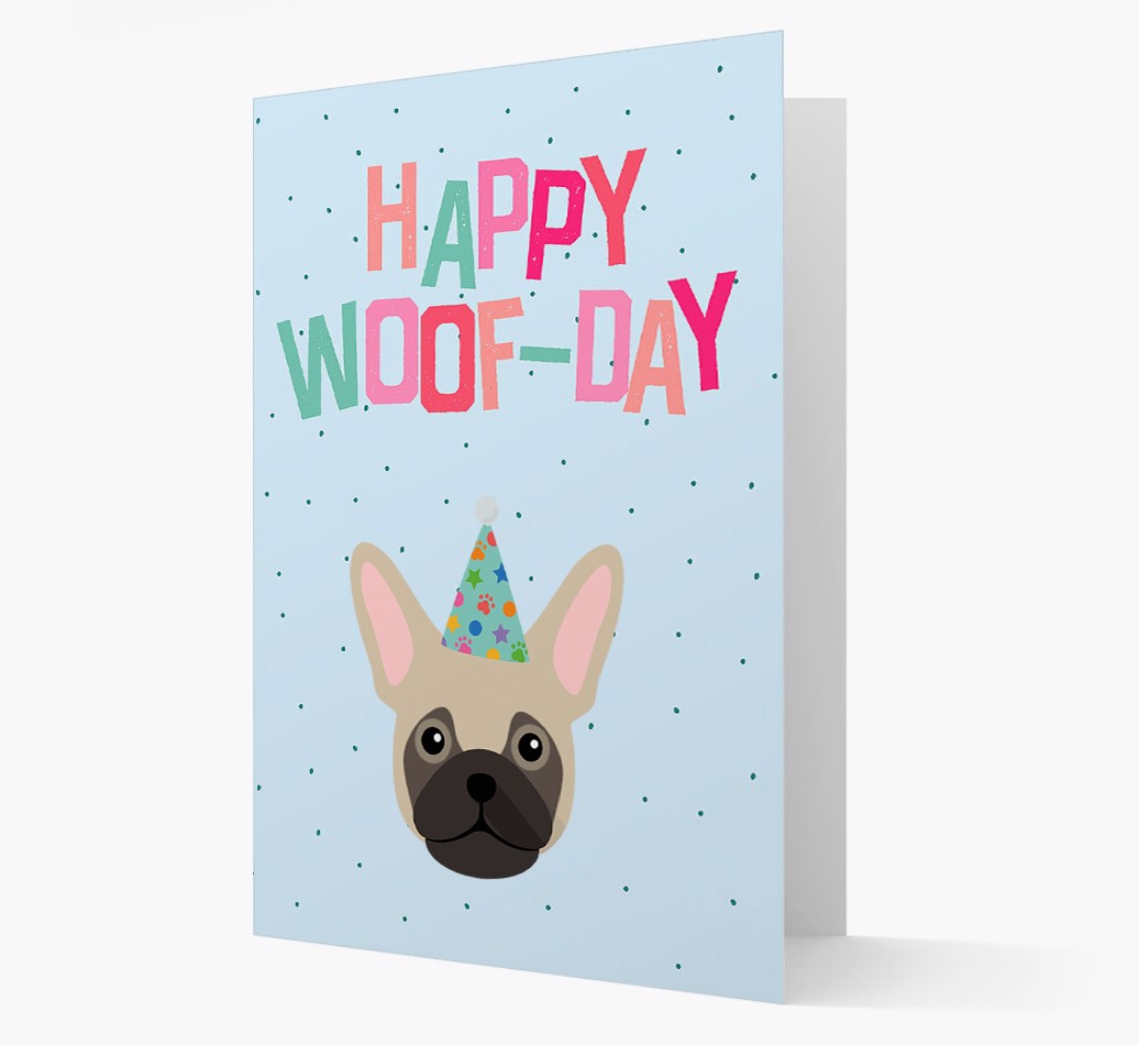 'Happy Woofday' - Personalised {breedFullName} Card- front