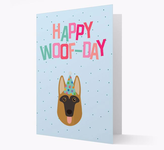 'Happy Woofday' Card with {breedFullName} Icon