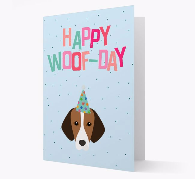 'Happy Woofday' Card with {breedFullName} Icon