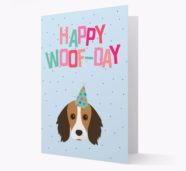 'Happy Woofday' Card with {breedFullName} Icon