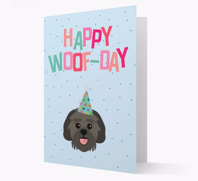 'Happy Woofday' Card with {breedFullName} Icon