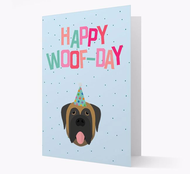 'Happy Woofday' Card with {breedFullName} Icon