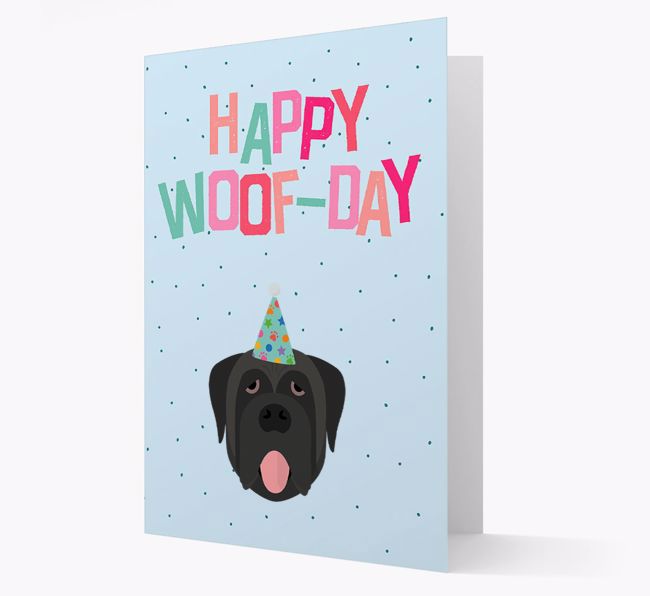 'Happy Woofday' Card with {breedFullName} Icon