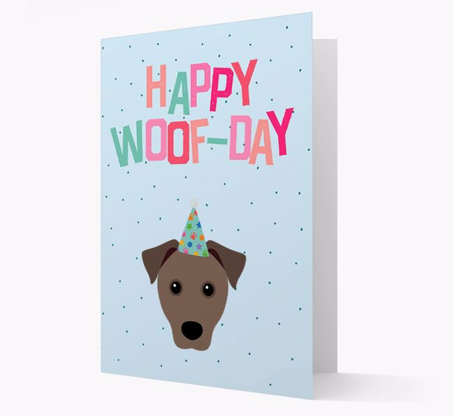 'Happy Woofday' Card with {breedFullName} Icon