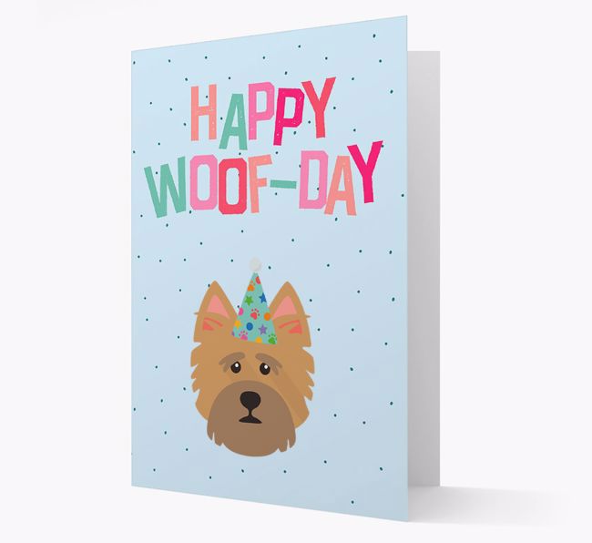 'Happy Woofday' Card with {breedFullName} Icon