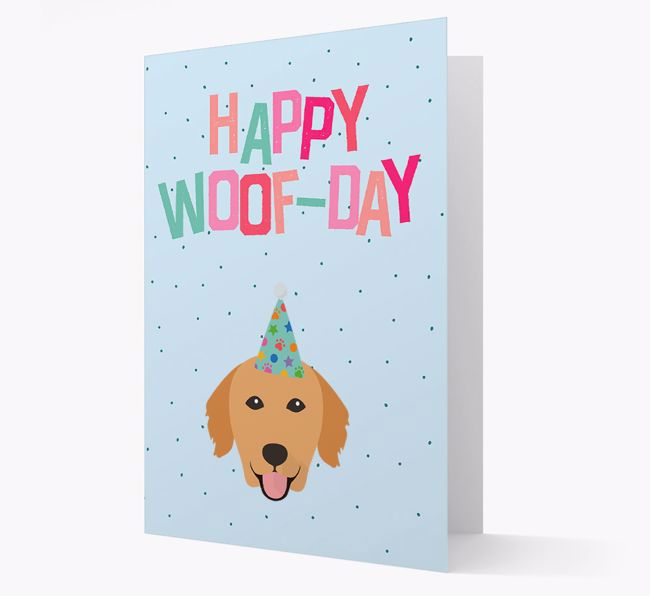 'Happy Woofday' Card with {breedFullName} Icon