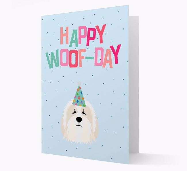 'Happy Woofday' Card with {breedFullName} Icon