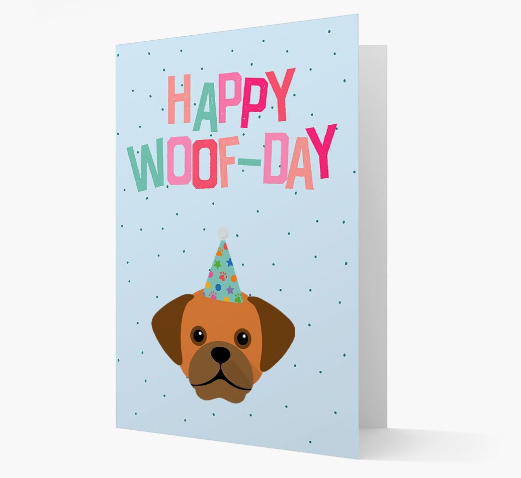 'Happy Woofday' - Personalised {breedFullName} Card- front