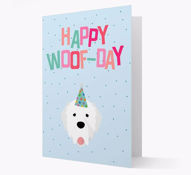 'Happy Woofday' Card with {breedFullName} Icon