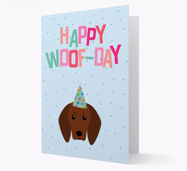 'Happy Woofday' Card with {breedFullName} Icon