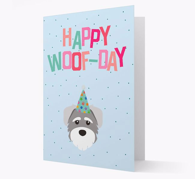 'Happy Woofday' Card with {breedFullName} Icon