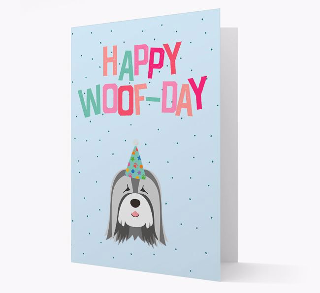 'Happy Woofday' Card with {breedFullName} Icon