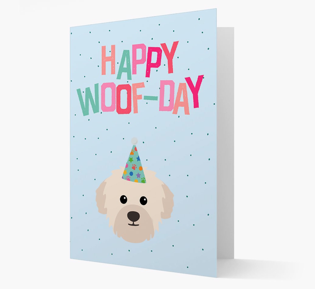 'Happy Woofday' - Personalised {breedFullName} Card- front