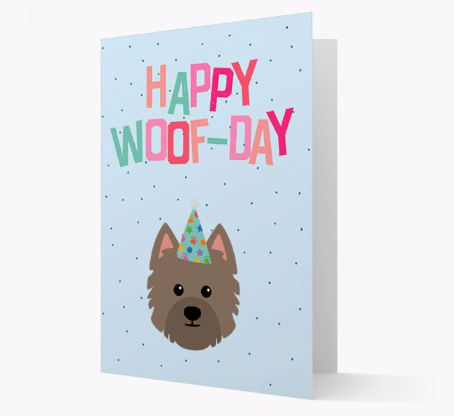 'Happy Woofday' Card with {breedFullName} Icon