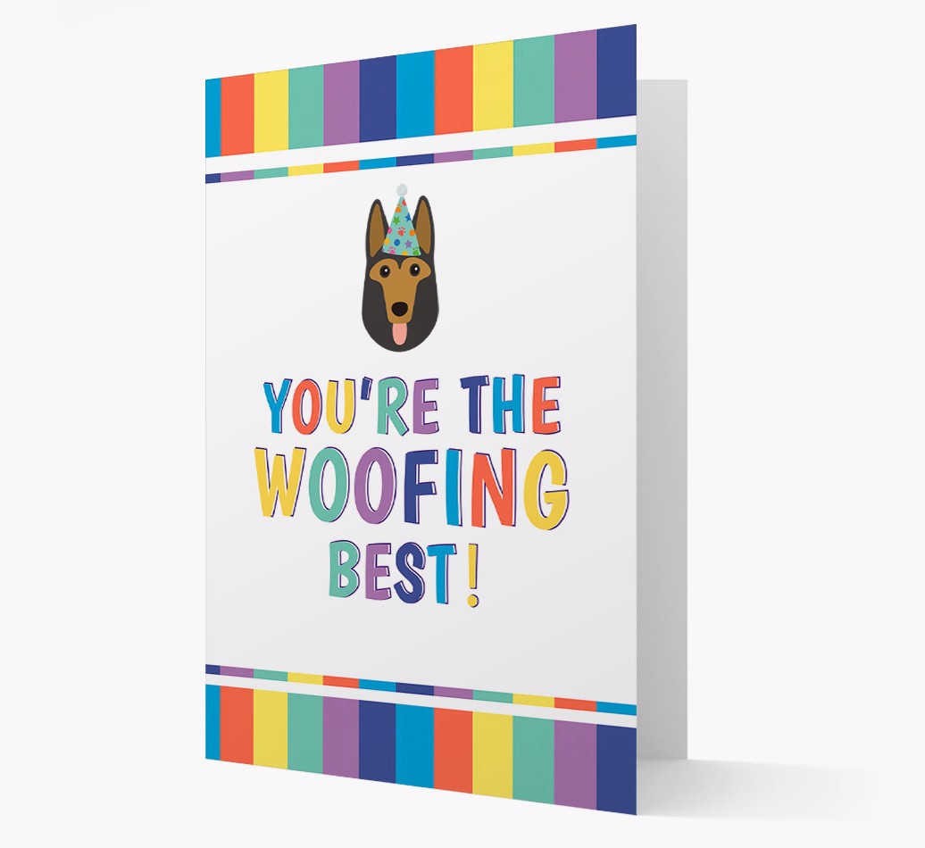 'You're the Woofing Best' - Personalised {breedFullName} Card- front