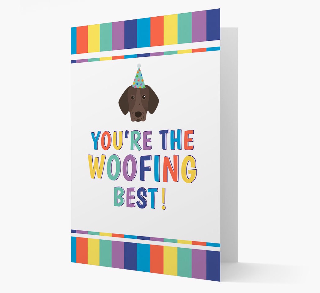 'You're the Woofing Best' - Personalized {breedFullName} Card- front