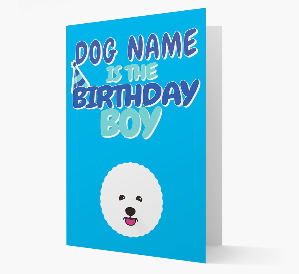 'Birthday Boy' - Personalised {breedFullName} Card- front