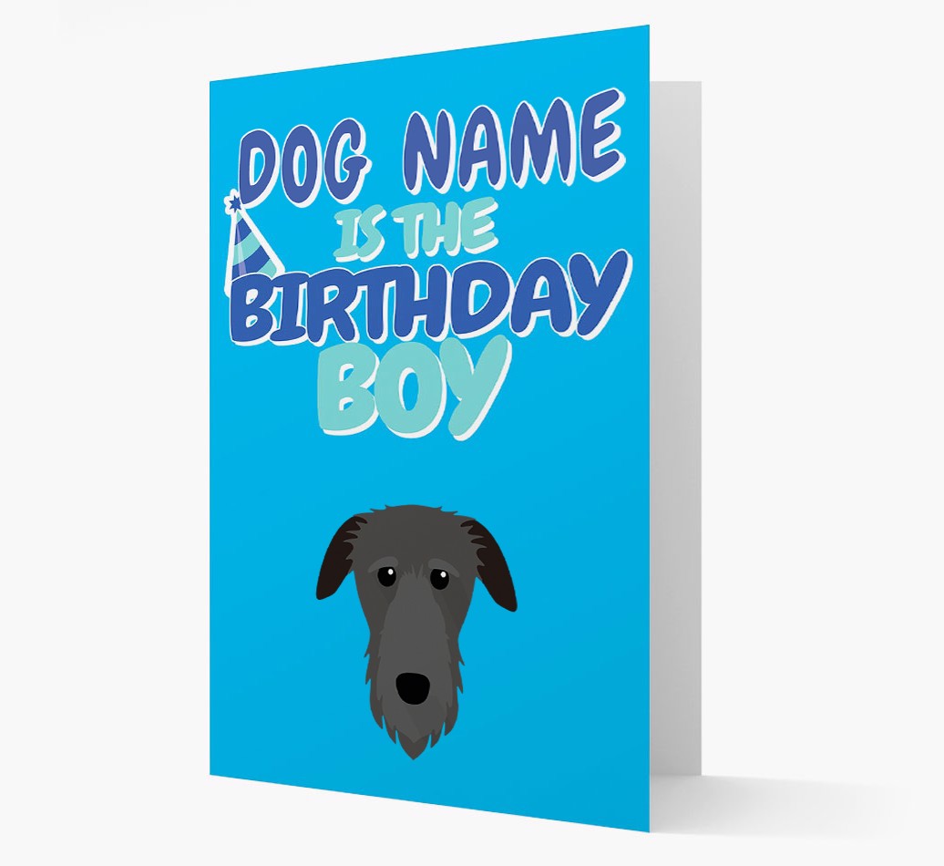 'Birthday Boy' - Personalised {breedFullName} Card- front