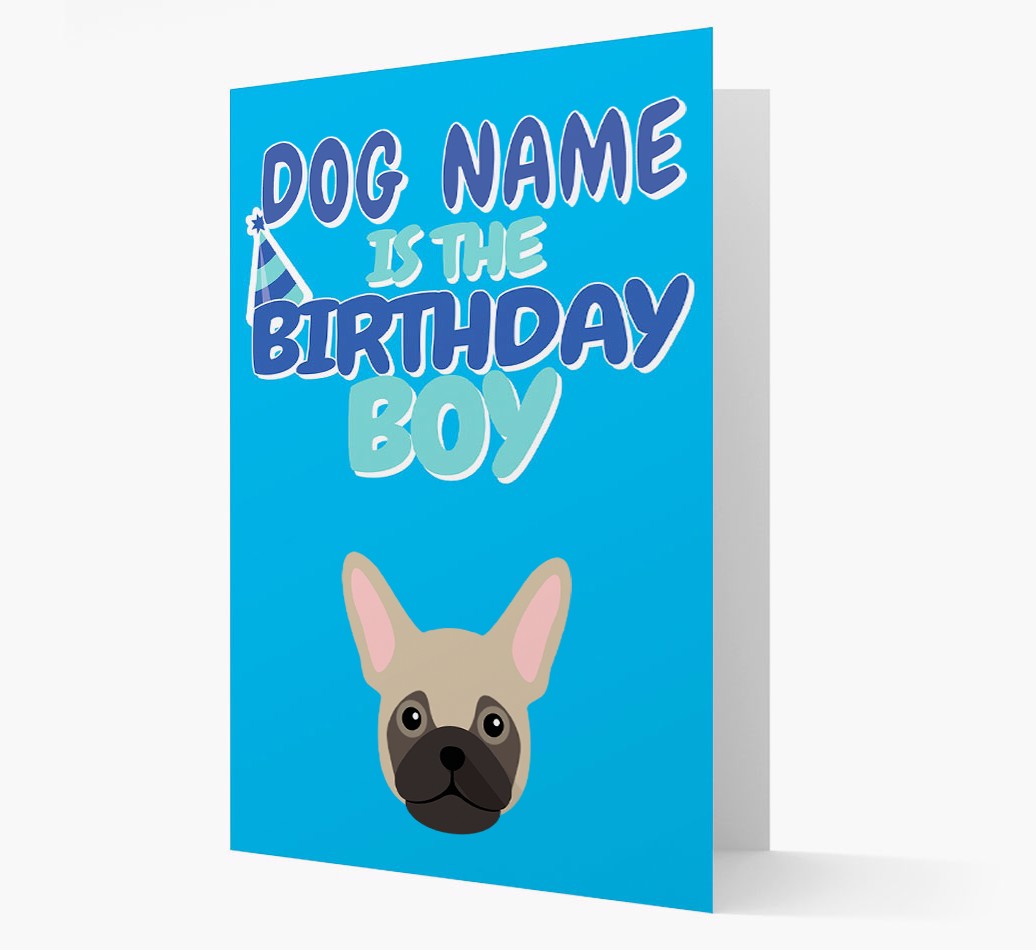 'Birthday Boy' - Personalized {breedFullName} Card- front