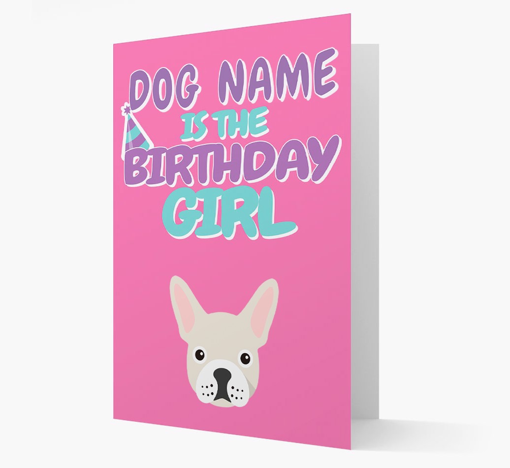 'Birthday Girl' Card with {breedFullName} Icon front