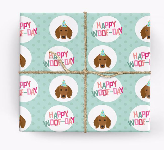 Sausage Dog Christmas Wrapping Paper Kit, Dachshund Wrapping Paper