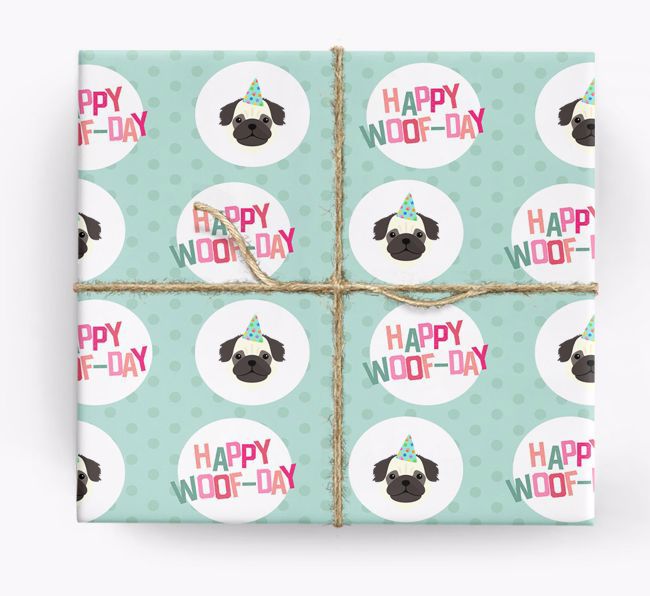 Pug Wrapping Paper, Pug Gift Wrap