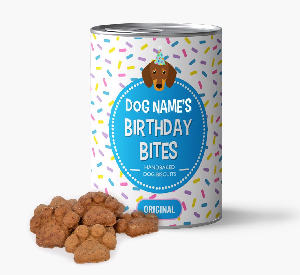 Personalised 'Birthday Bites' - Hand Baked Dachshund Biscuits | Yappy.com