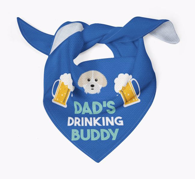 Dad's Drinking Buddy : Personalized {breedFullName} Bandana