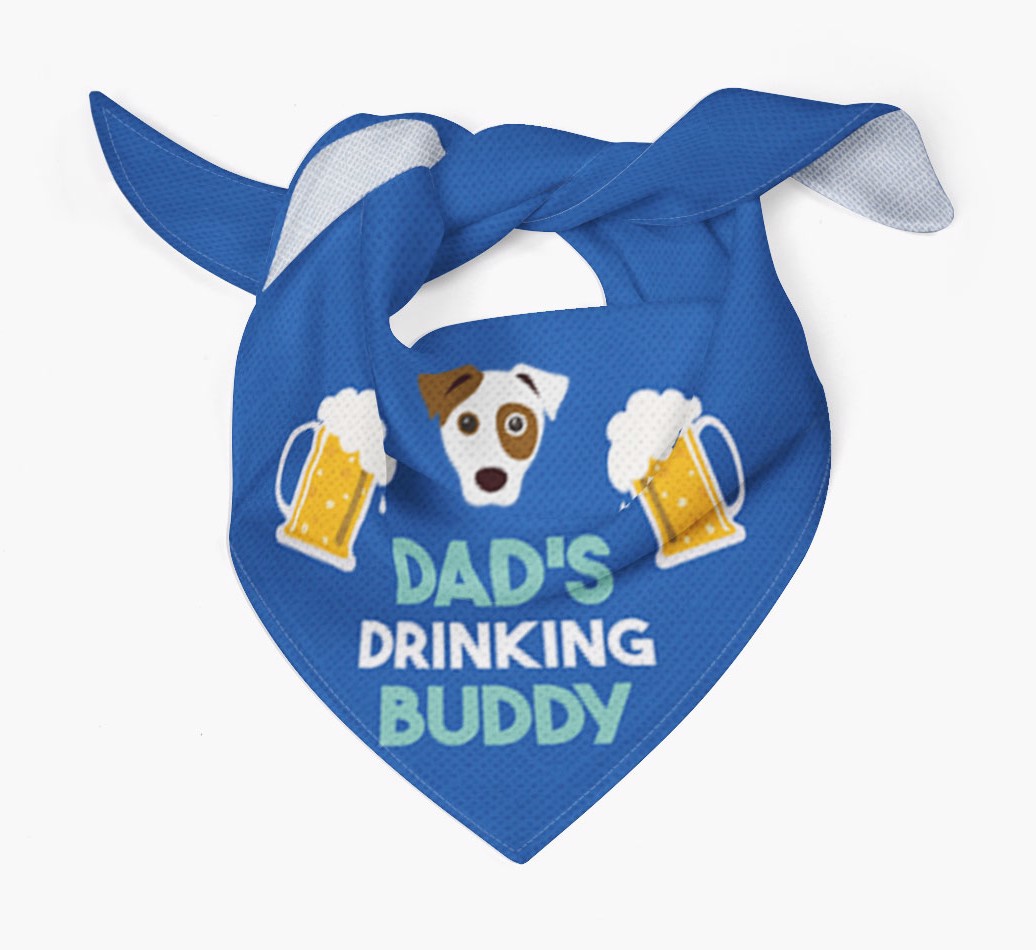 Dad's Drinking Buddy' - Personalized Dog Bandana
