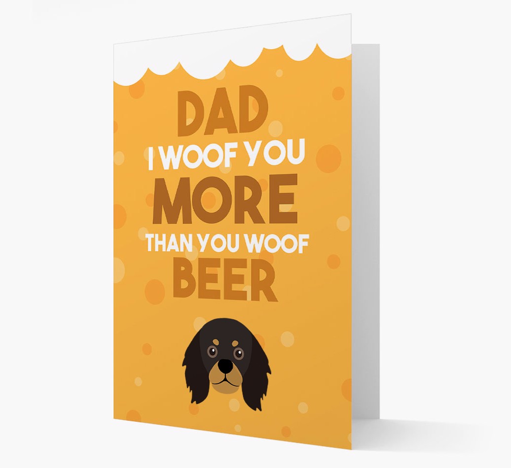 'Woof You More Than You Woof Beer' - Personalized {breedFullName} Card- front